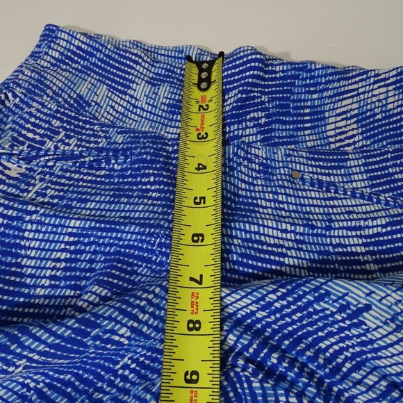 DFA New York Blue Printed Fitted Skinny Leggings Women Size XS-S Ankle Zipper - Picture 8 of 9